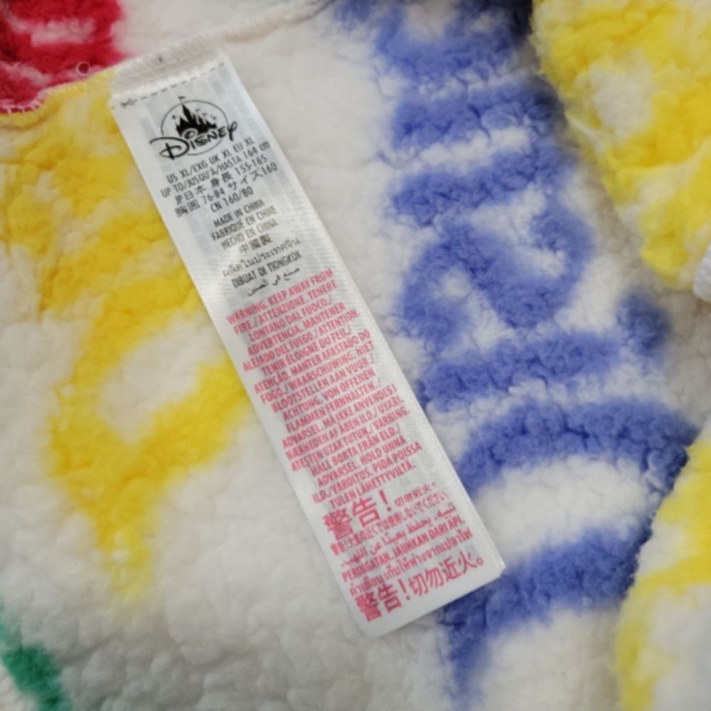 Disney Sweater Size XL Youth Disneyland Logo Print Sherpa Soft Fleece Pullover - Picture 6 of 6